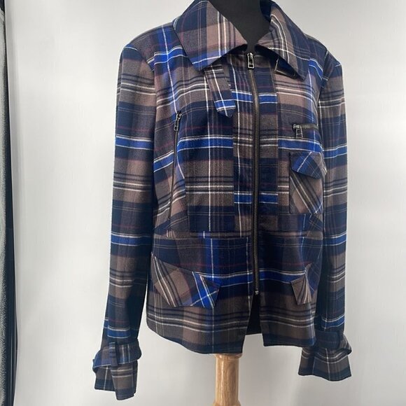 LE chateau plaid jacket equestrian business casual sz xl - Picture 9 of 10